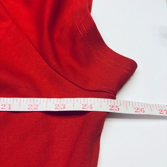 City Chic Top Miss Vintage Limited Edition Red V-Neck Cap Sleeve Size XL 22 NWT - Picture 11 of 11
